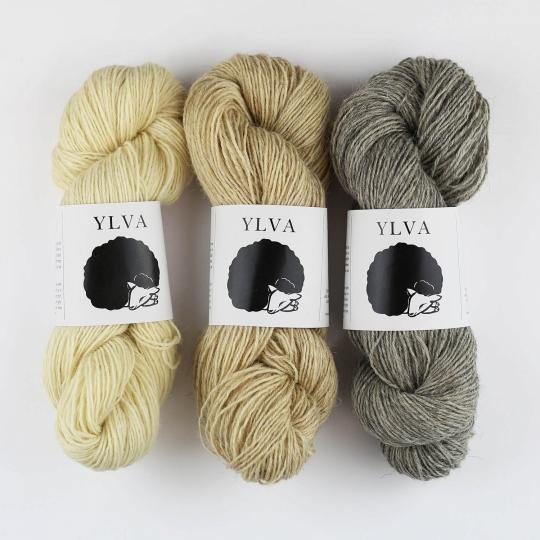 Hey Mama Wolf Ylva plant-dyed 100g weiß natur