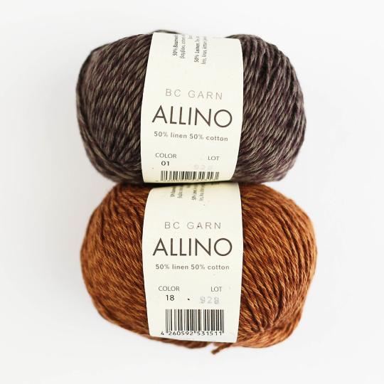 BC Garn Allino Sale-Farben Dunkelbraun