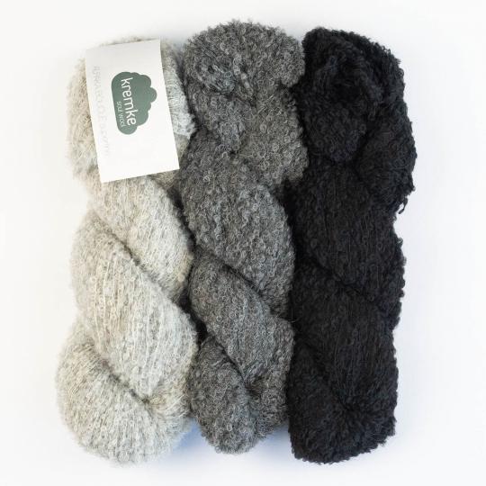 Kremke Alpaca Bouclé Naturweiß